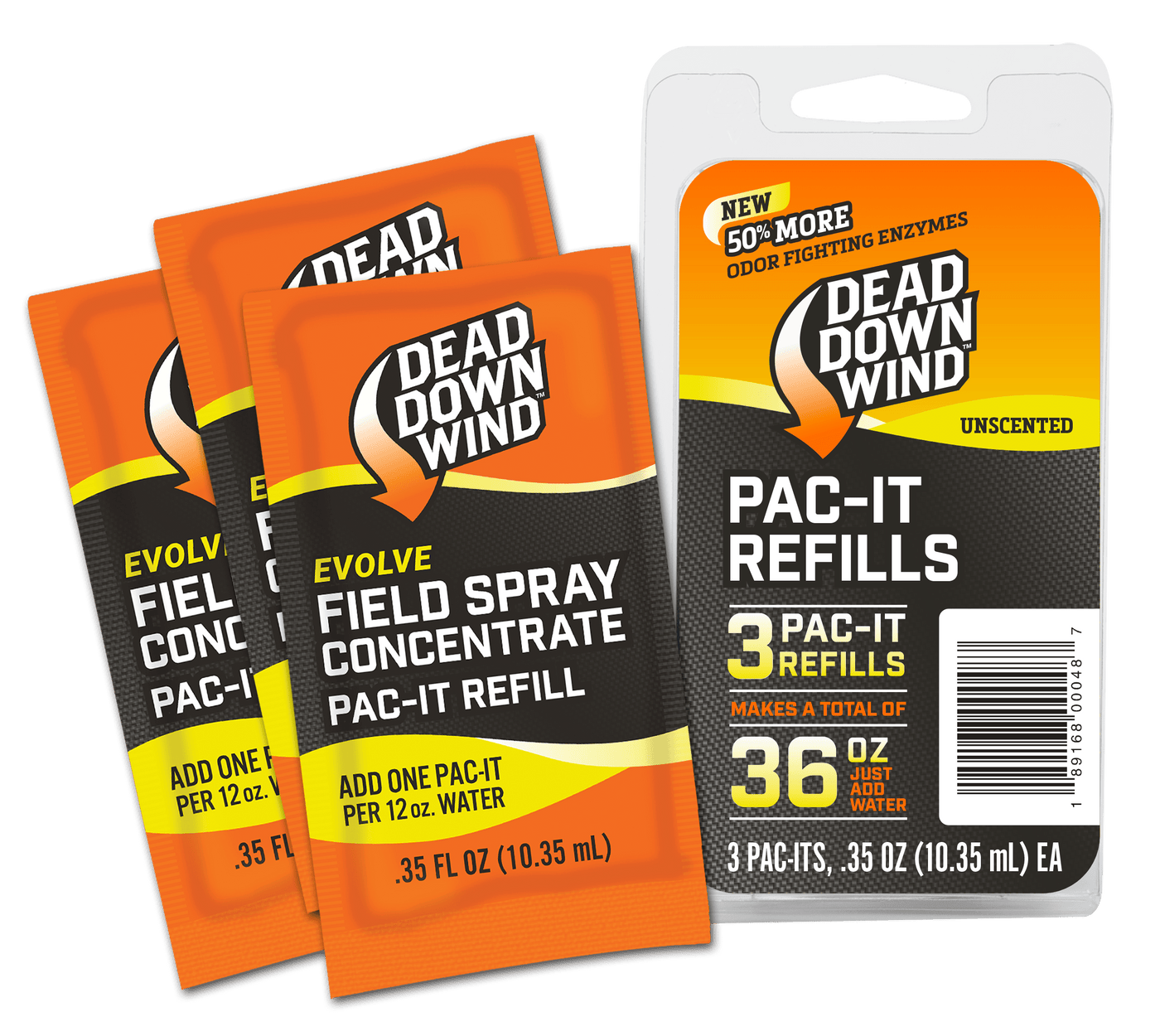 Dead Down Wind Dead Down Wind 3d+ Pac-it Field Spray Refills 3 Pk. Scent Elimination and Lures