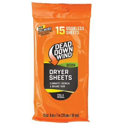 Dead Down Wind Dead Down Wind Dryer Sheets Natural Woods 15 Pk. Scent Elimination and Lures