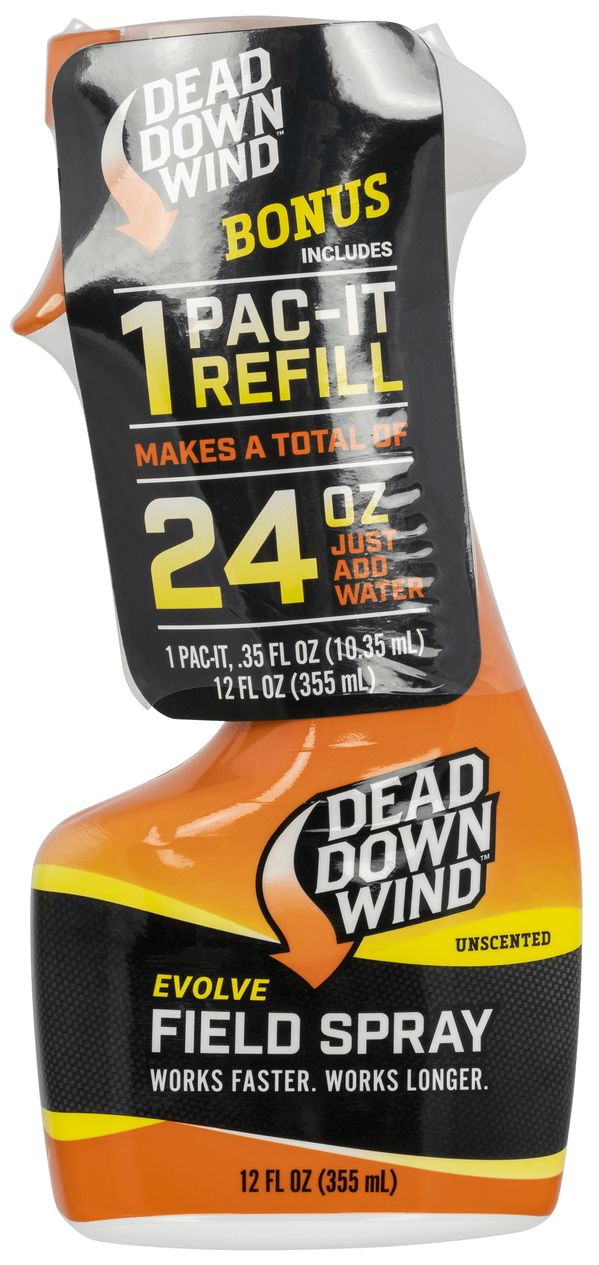 Dead Down Wind Dead Down Wind Field Spray 12 Oz. W/12oz. Pac-it (24 Oz.) Scent Elimination and Lures