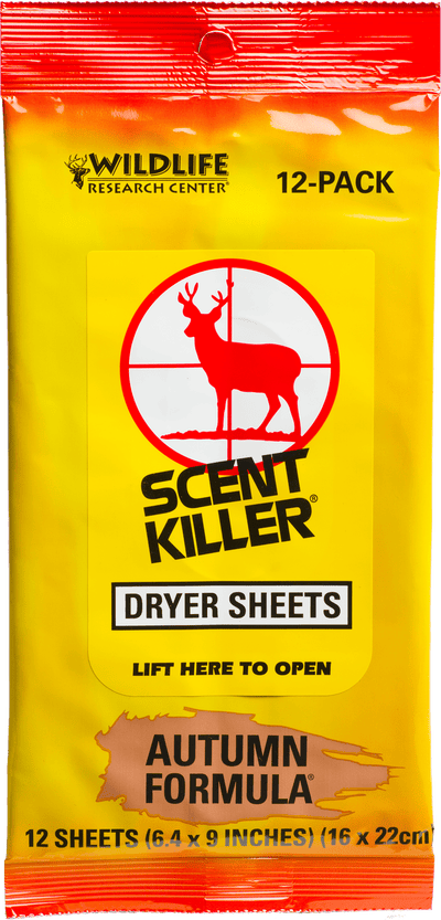 Wildlife Research Wildlife Research Scent Killer Dryer Sheets Autumn 12 Pk. Scent Elimination and Lures