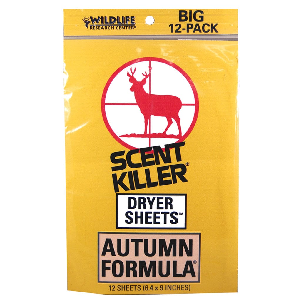 Wildlife Research Wildlife Research Scent Killer Dryer Sheets Autumn 12 Pk. Scent Elimination and Lures