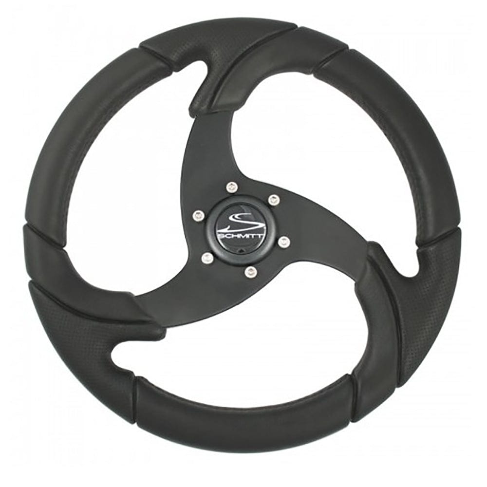 Schmitt & Ongaro Folletto 14.2" Wheel - Black Polished Polyurethane - 3/4" Tapered Shaft w/Black Center Cap