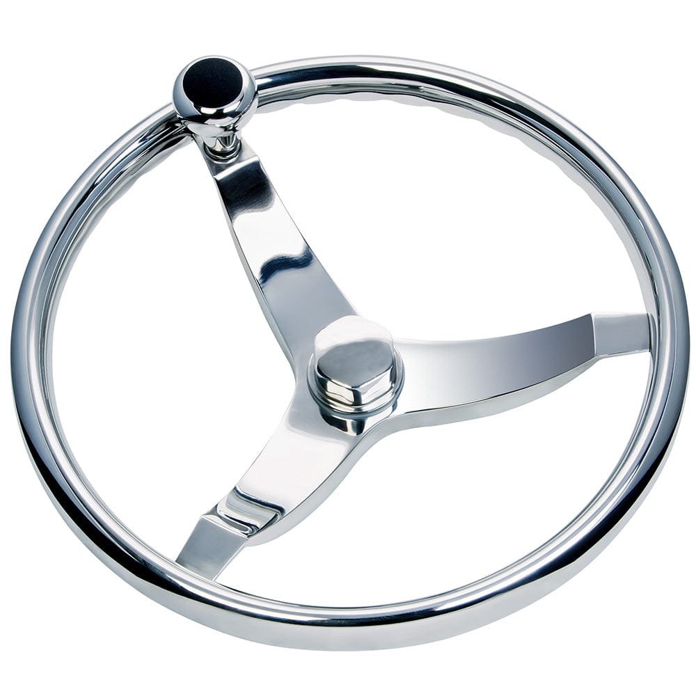 Schmitt & Ongaro Marine Schmitt & Ongaro Vision FX Model 714 - 13.5" Wheel w/Knob & Finger Grip - 3/4" Tapered Shaft w/Faux Nut - 1/2" & 3/4" Adapters Marine Hardware