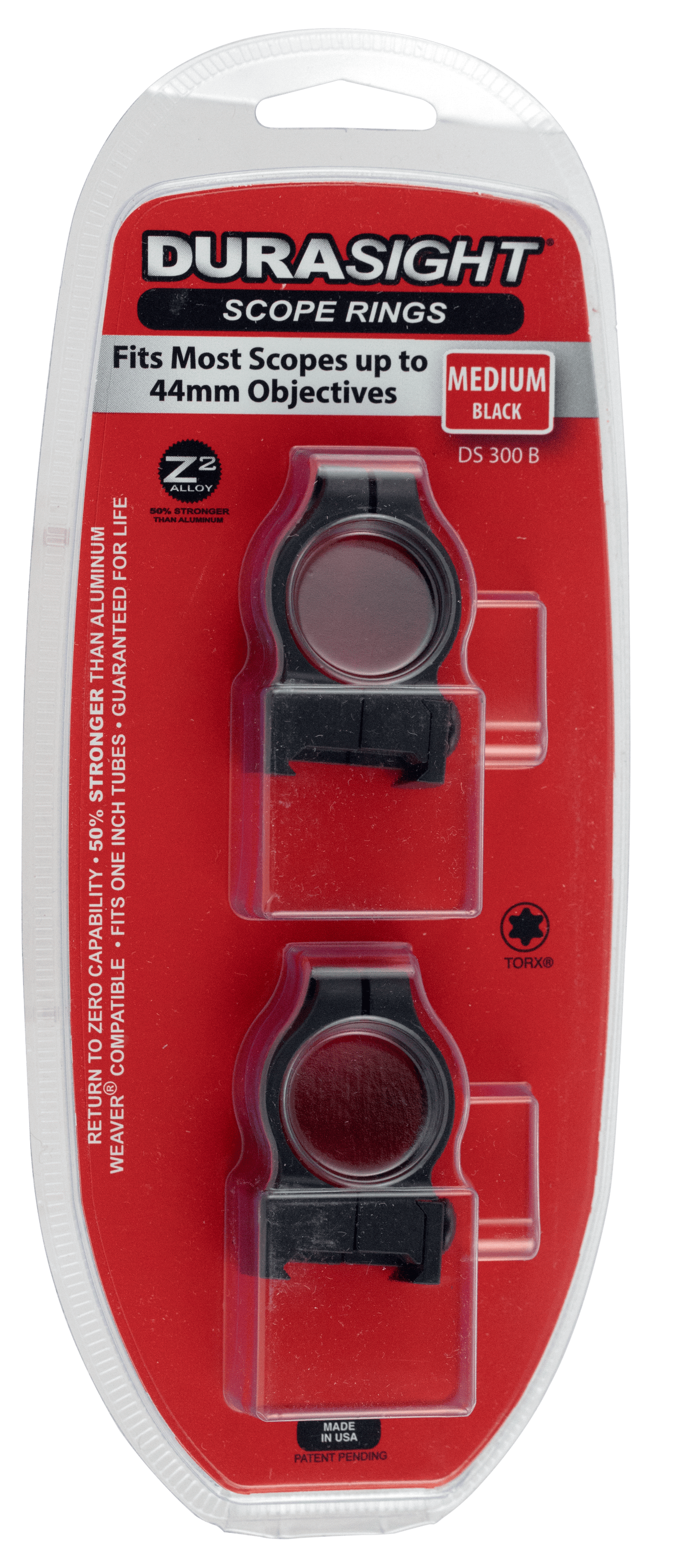 Dura Sight Durasight Z-2 1" Scope Rings - Medium Black Scope Mounts And Rings