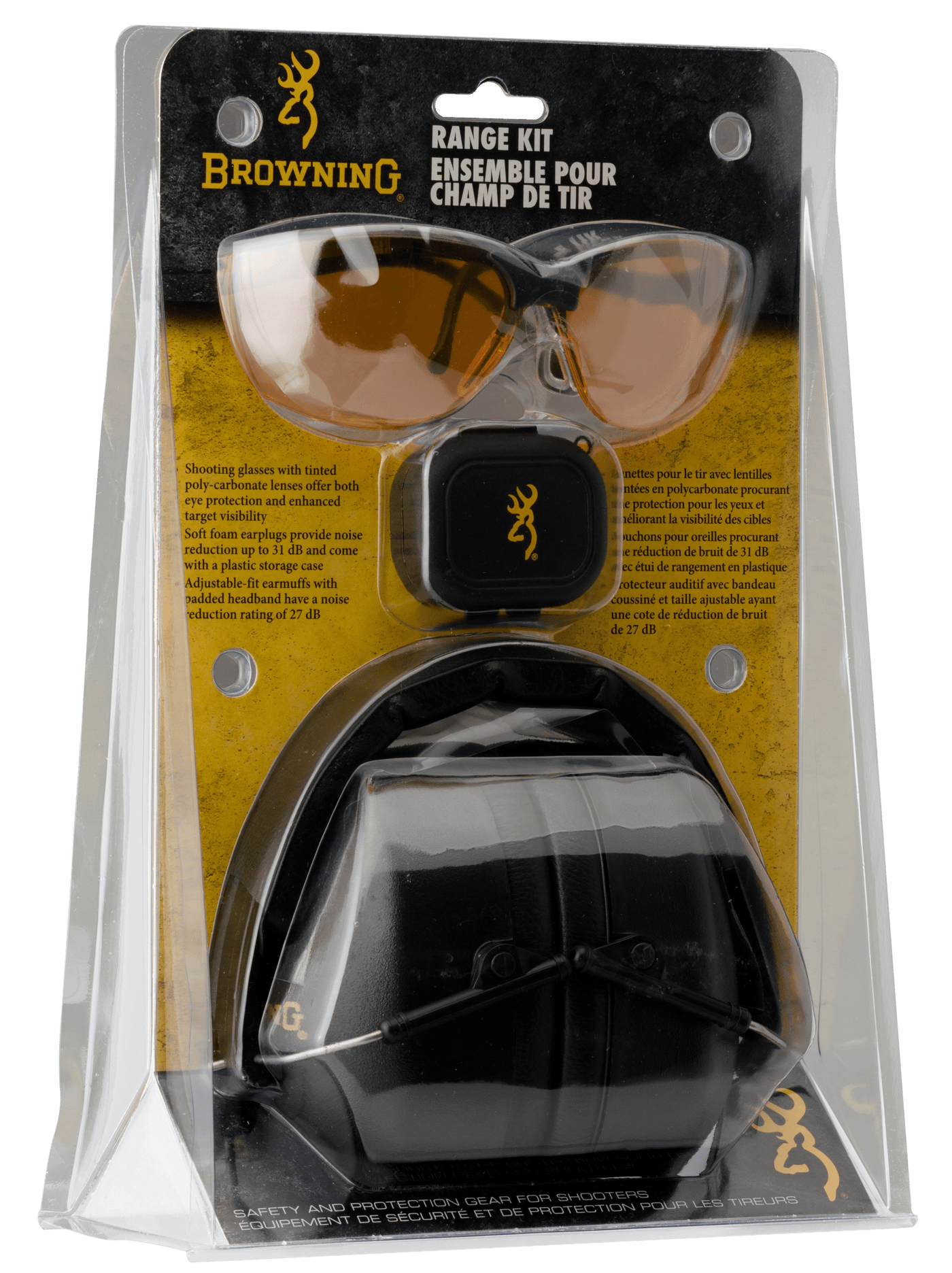 Browning Browning Range Kit, Brn 126368    Range Kit(muffs/earplugs/glasses)blk Shooting