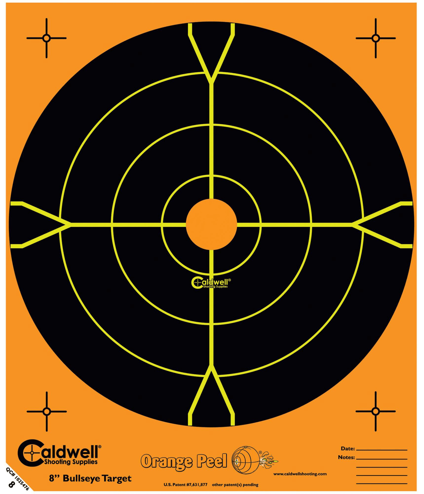 Caldwell Caldwell Orange Peel, Cald 555050   5in  Op Bulls-eye    50pk Shooting