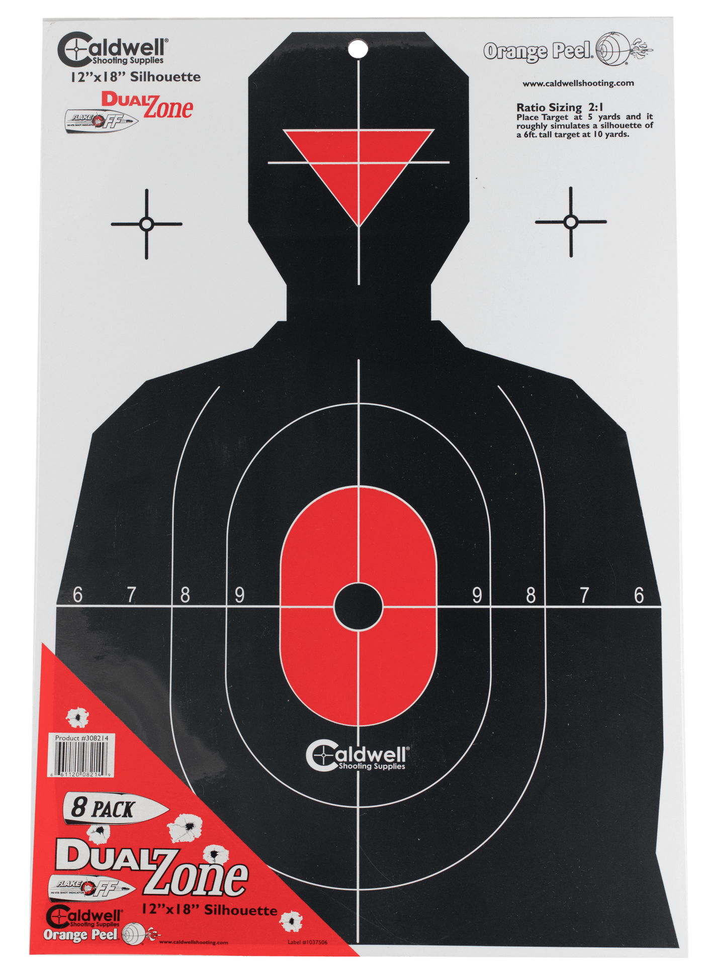 Caldwell Caldwell Silhouette, Cald 308214  Silhouette Dual Zone  8pk Shooting