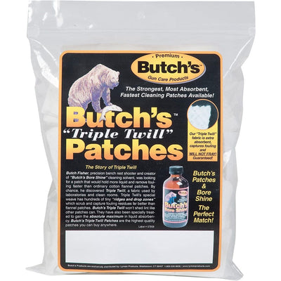 Butch's Butch's Triple Twill Patches 2.25 In Squares .35-.45 Cal 500 Pk. Shooting Gear and Acc