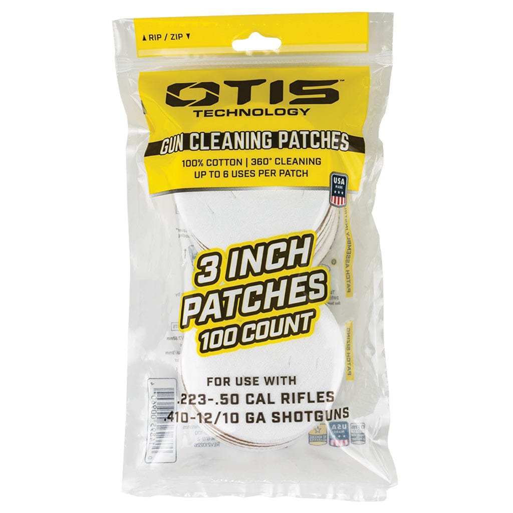 Otis Otis Cleaning Patches 3 In. 100 Pk. Shooting Gear and Acc