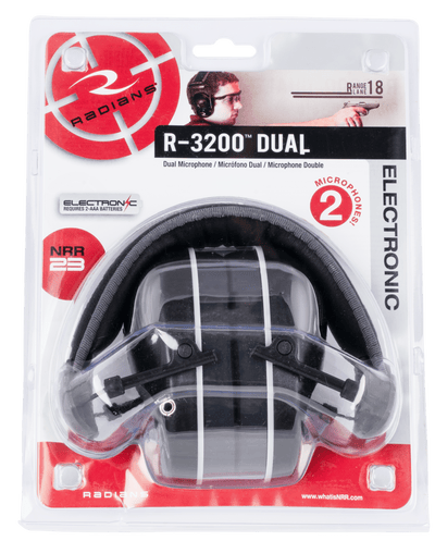 Radians Radians R3200 Dual Mic Electronic Earmuff Black/gray Shooting Gear and Acc