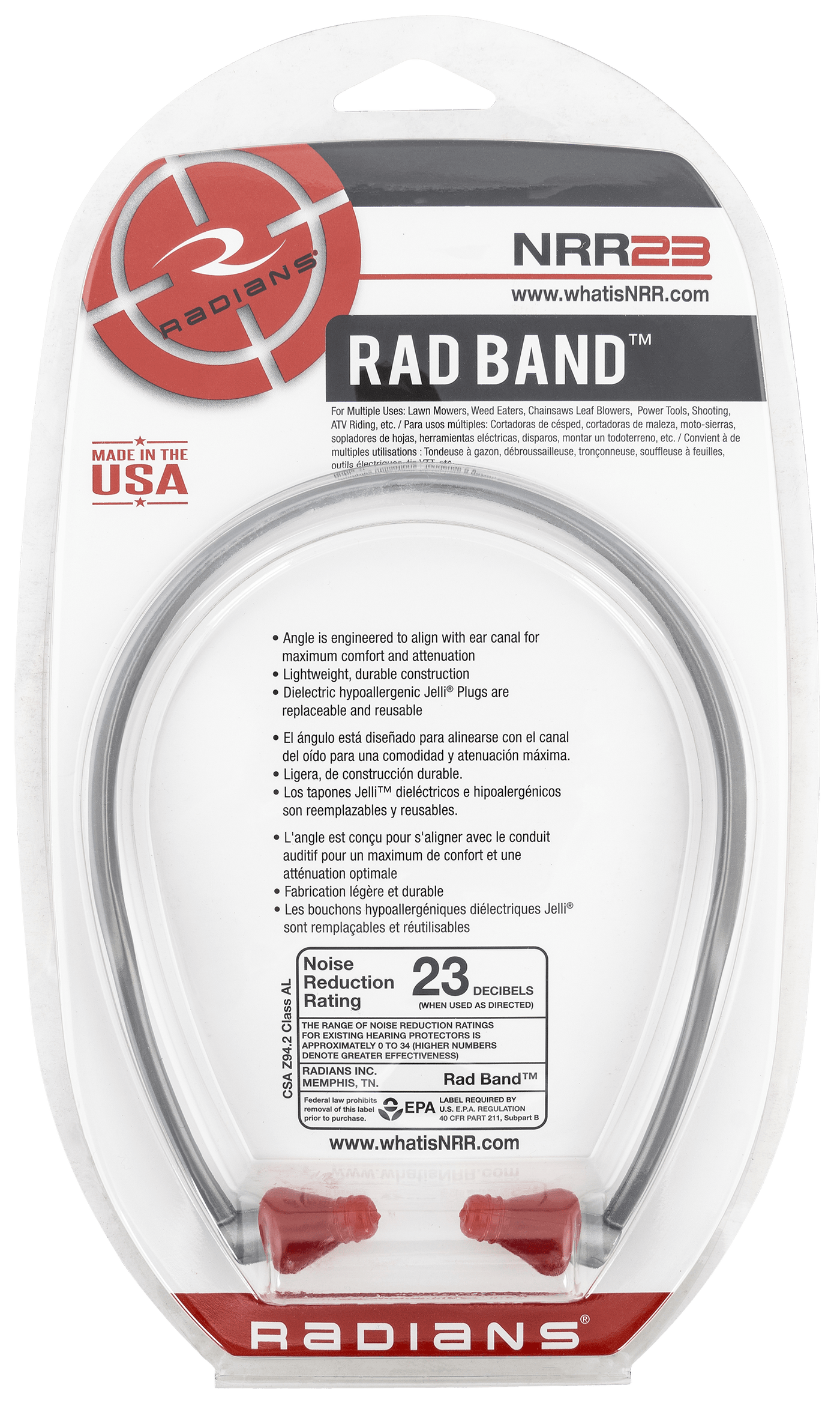 Radians Radians Radband Hearing Protection 1 Pc. Shooting Gear and Acc