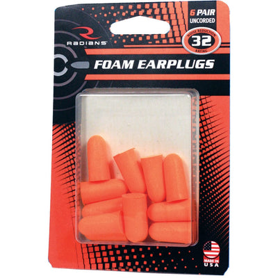 Radians Radians Resistor 32 Foam Ear Plugs Uncorded Orange 6 Pk. Shooting Gear and Acc