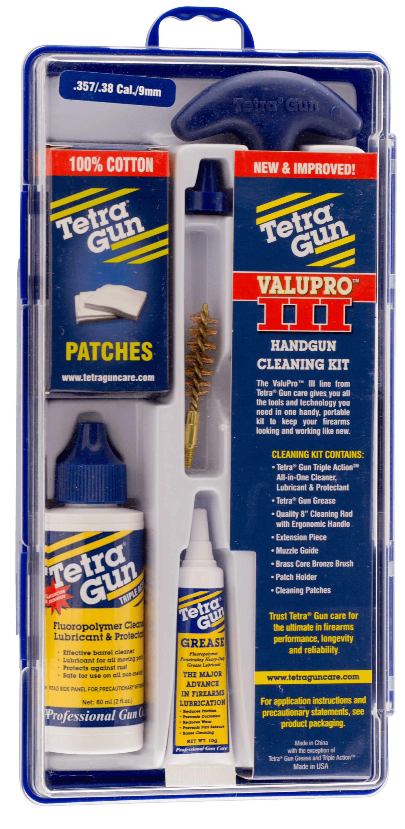 Tetra Gun Tetra Gun Valupro Iii Handgun Cleaning Kit .357/.38 Cal/9 Mm Shooting Gear and Acc