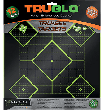 Truglo Truglo Trusee Splatter 5-diamond Target Green 12x12 12 Pk. Shooting Gear and Acc