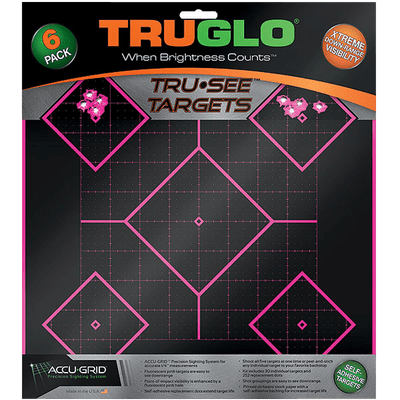 Truglo Truglo Trusee Splatter 5-diamond Target Pink 12x12 6 Pk. Shooting Gear and Acc