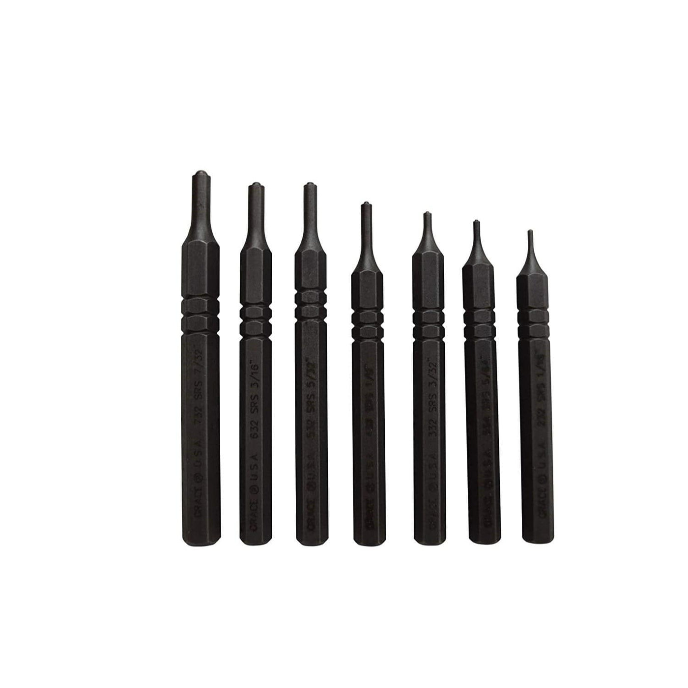 Grace Tools Grace USA and Piece Steel SHORT Roll Spring Punch Set Shooting