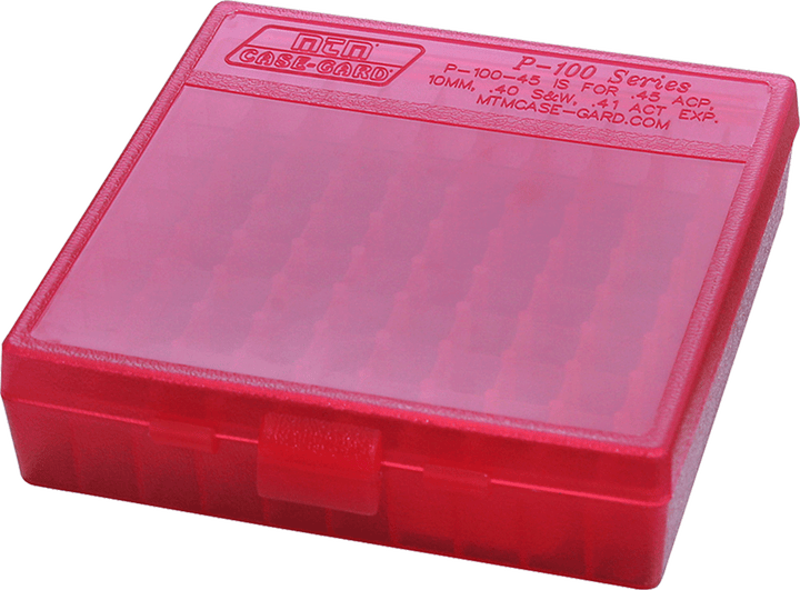 MTM Mtm Case-gard, Mtm P-100-9-29   100rd Pstl Box 9mm-380 Red Shooting