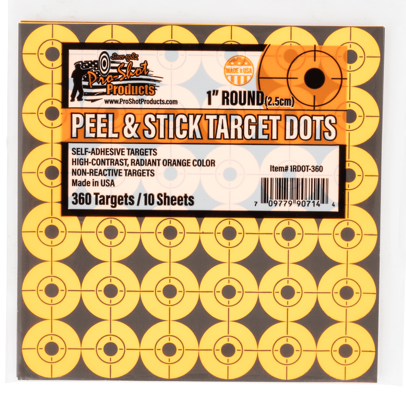 Pro-Shot Pro-shot Peel & Stick, Proshot 1rdot-360         1" Org Peel Trg Dots Shooting