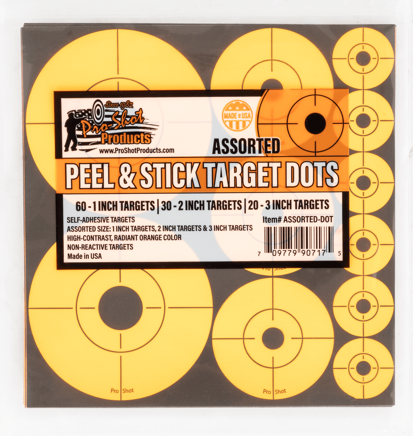 Pro-Shot Pro-shot Peel & Stick, Proshot Assorted-dot    Asst Ord Peel Trg Dots Shooting