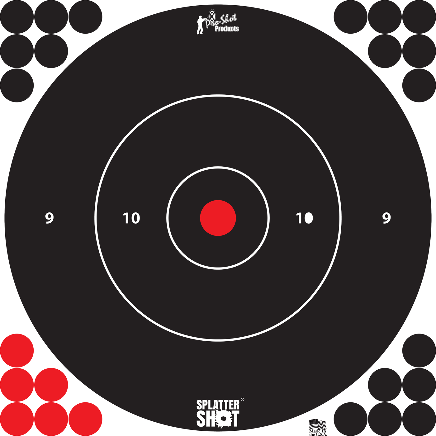 Pro-Shot Pro-shot Splattershot, Proshot 12b-whte-5pk     12" Splatter Bullseye Trg Shooting