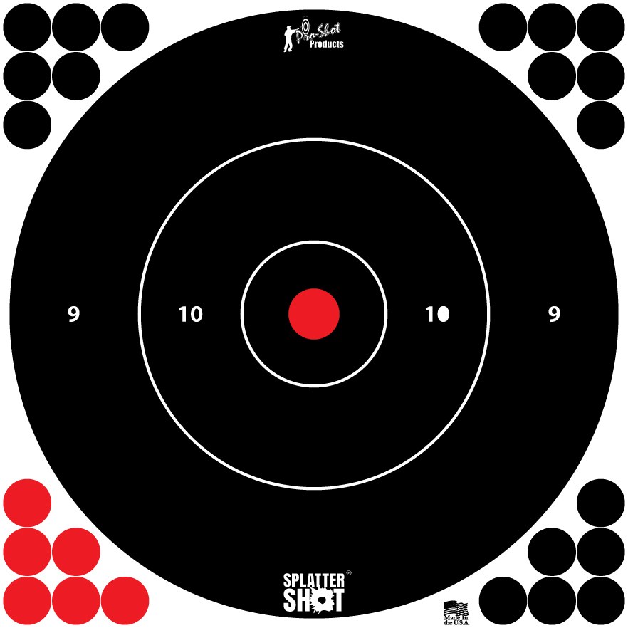 Pro-Shot Pro-shot Splattershot, Proshot 12b-whte-tg-12pk 12" Splattr Shot Bullseye Shooting