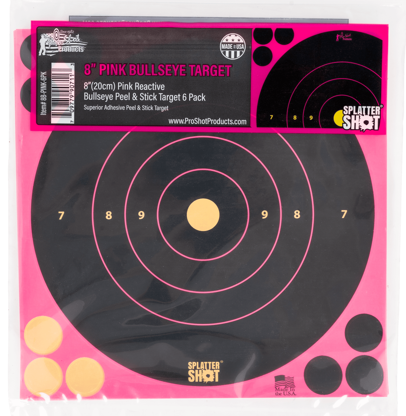 Pro-Shot Pro-shot Splattershot, Proshot 8b-pink-6pk       8" Splatter Sightin  Pnk Shooting