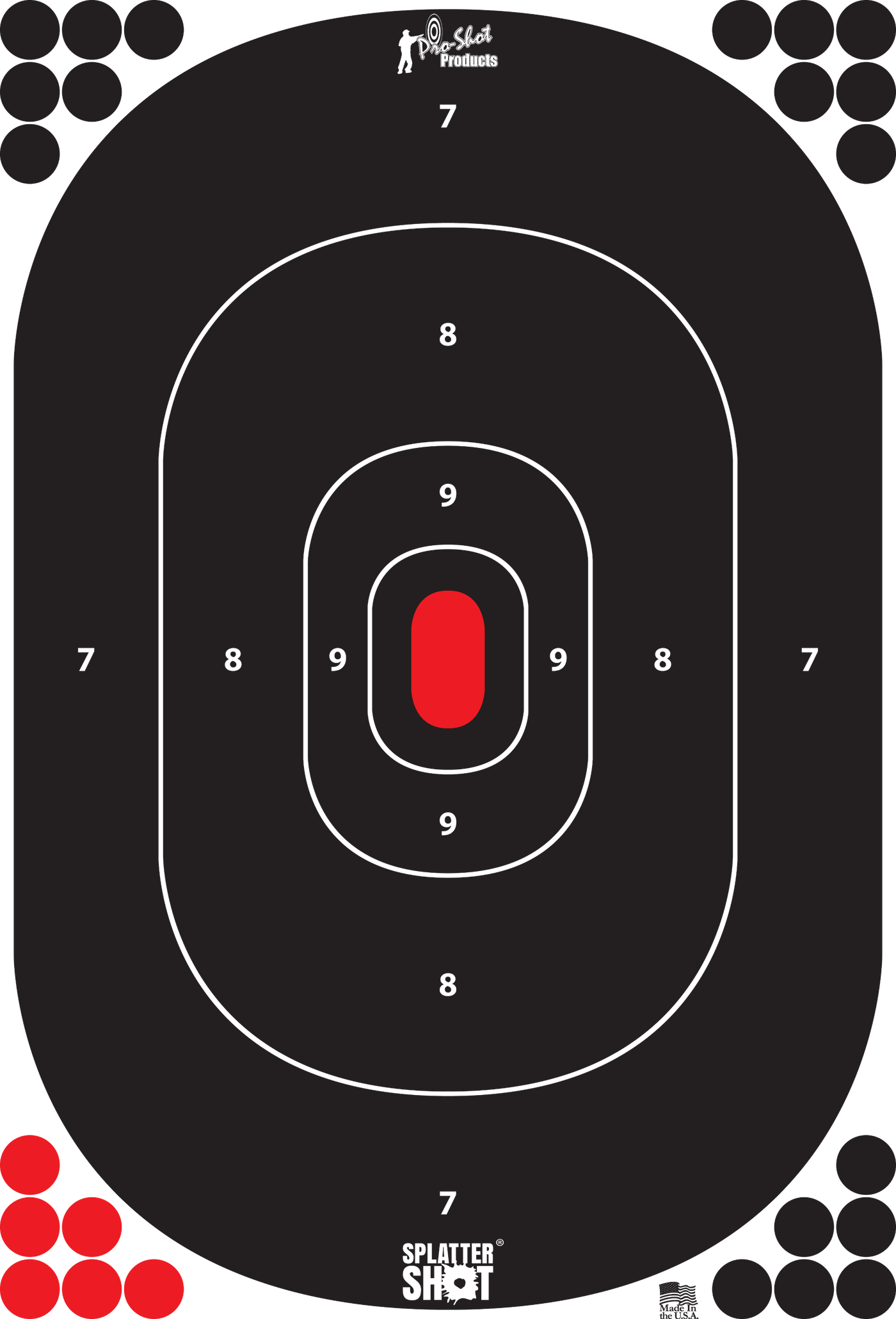 Pro-Shot Pro-shot Splattershot, Proshot Silh-in-5pk    12x17 Silhouette Target Shooting