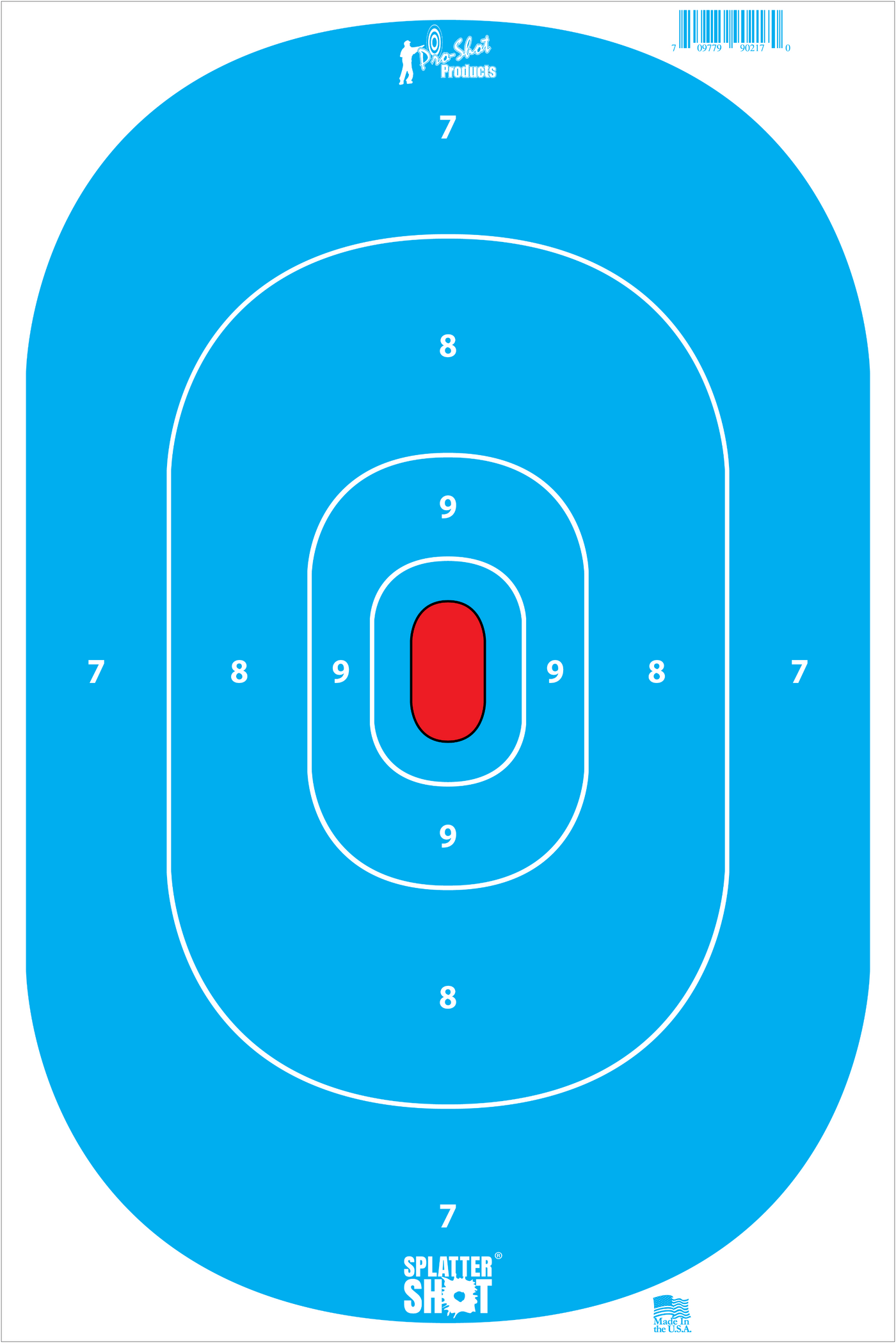 Pro-Shot Pro-shot Splattershot, Proshot Silh-intp-blue-8pk 12x18 Silhouette Insert Shooting