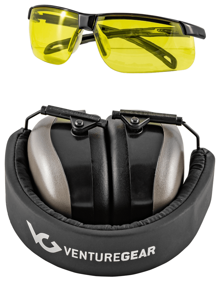 Pyramex Pyramex Venture Gear, Pyra Vgccomb8630 Yel Glass/muff Combo Shooting