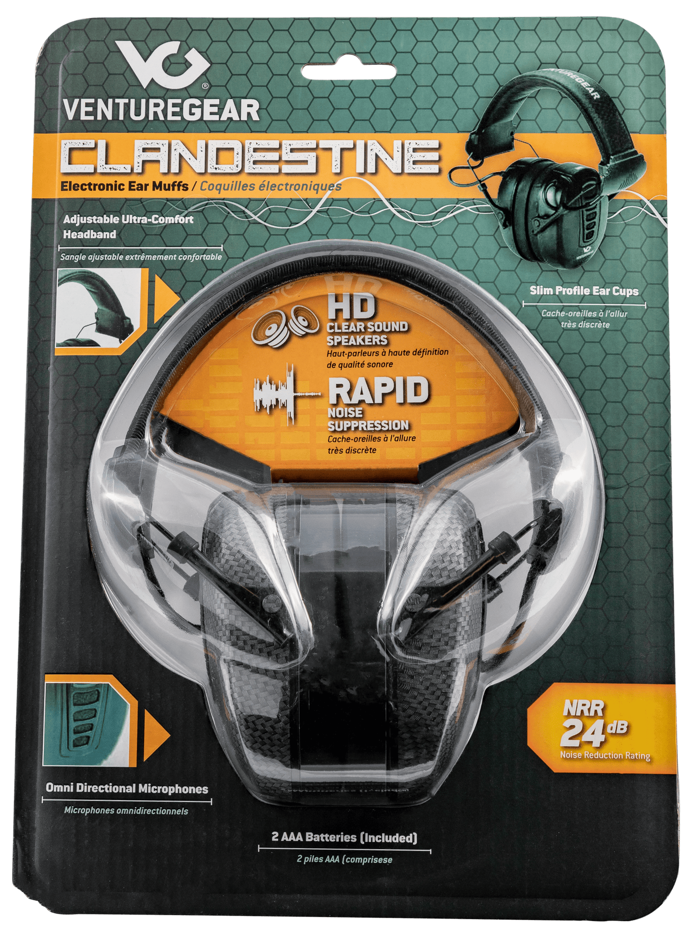 Pyramex Pyramex Venture Gear, Pyra Vgpme17     Electronic Muff Nrr24 Graphite Shooting