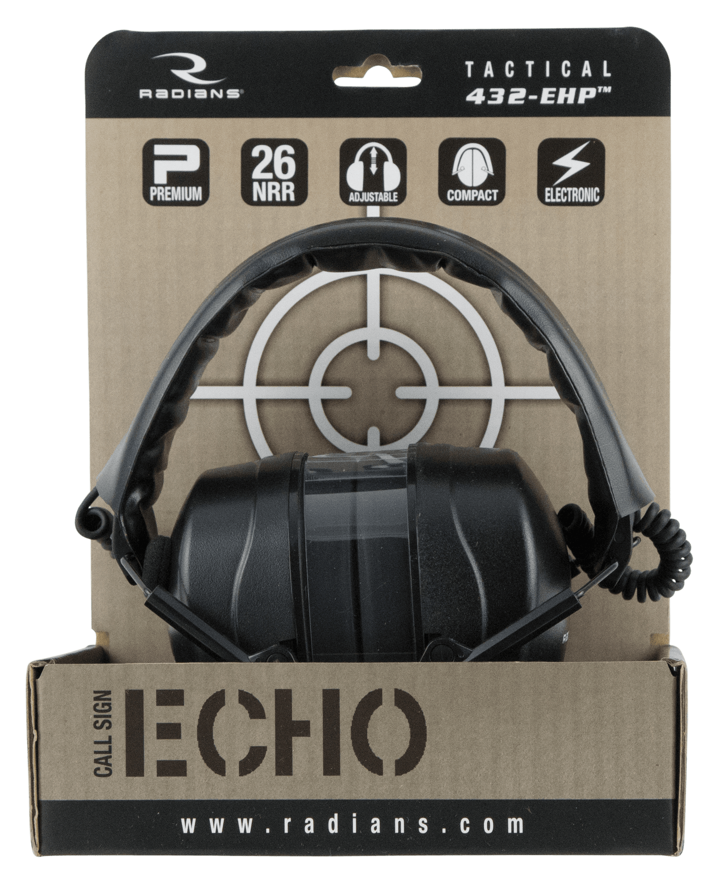 Radians Radians Tactical 432ehp, Rad Cse20bx    432ehp Elec Muff Nrr26 Shooting