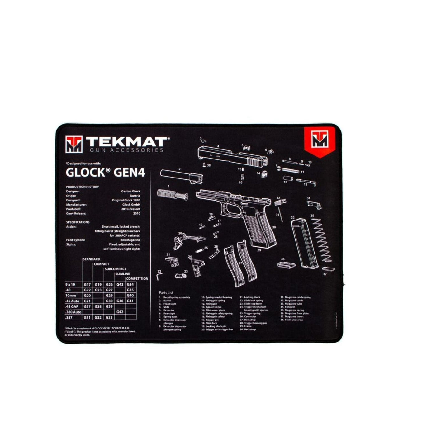 TekMat TekMat Ultra 20 Glock G4 Gun Cleaning Mat Shooting