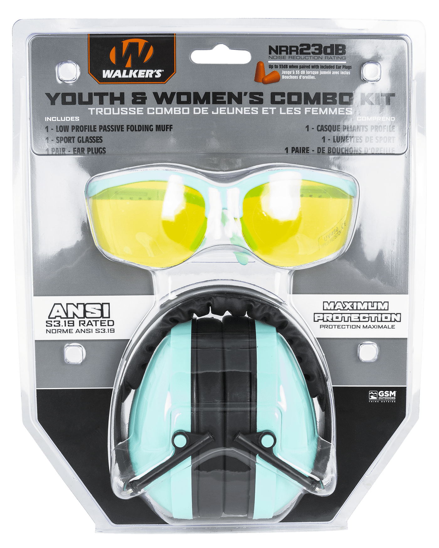 Walkers Game Ear Walkers Game Ear Folding Muff, Wlkr Gwp-ywfm2gfp-ltl Yth Women Pass Muff Glasses Shooting