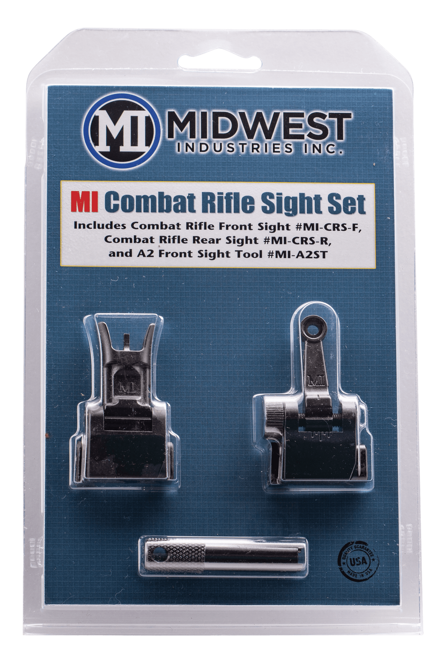 Midwest Industries Mi Sight Set Combat Rifle - Sights Picatinny Rail Sights Gun/bow