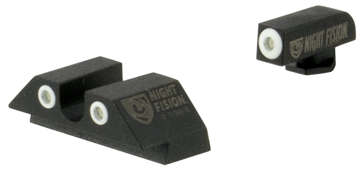 Night Fision Night Fision Tritium White Dot - "u" Rear Glock Sight Set Sights Gun/bow