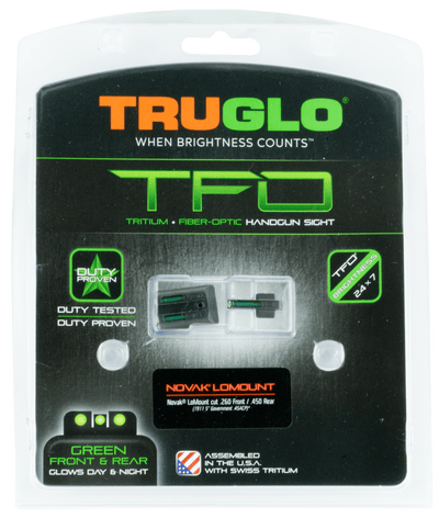 Truglo Truglo Sight Set 1911 5" - 9mm/.40 Tritium/fiber Opt. Grn Sights Gun/bow