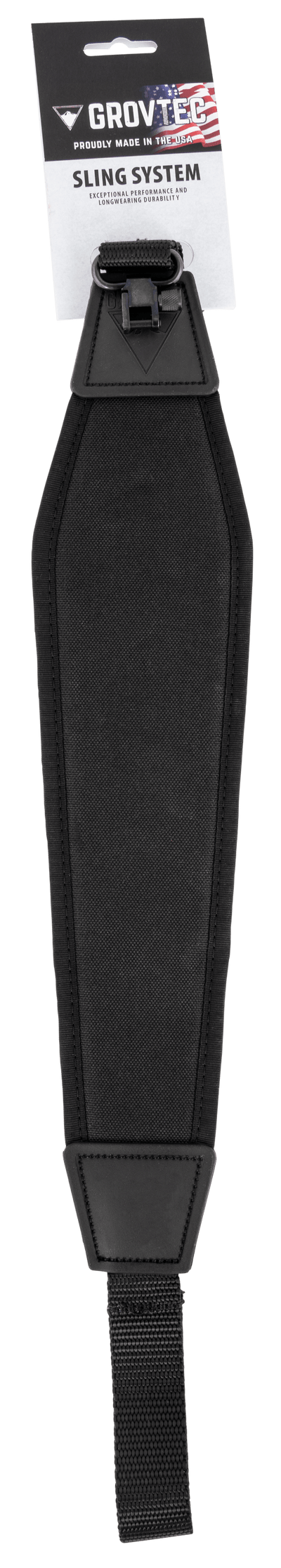 Grovtec Grovtec Premium Padded Sling - 48"x1" Nylon Black W/swivels Slings