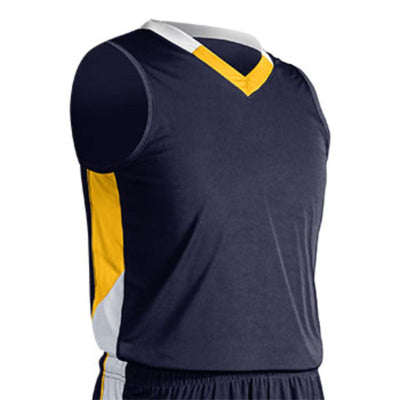 Champro Champro Adult Rebel Basketball Jersey Navy Gold White / Small Sports