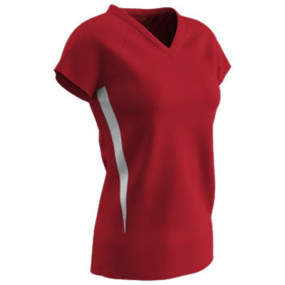 Champro Champro SPIKE Ladies Volleyball Jersey White White Extra Small / Scarlet White Sports