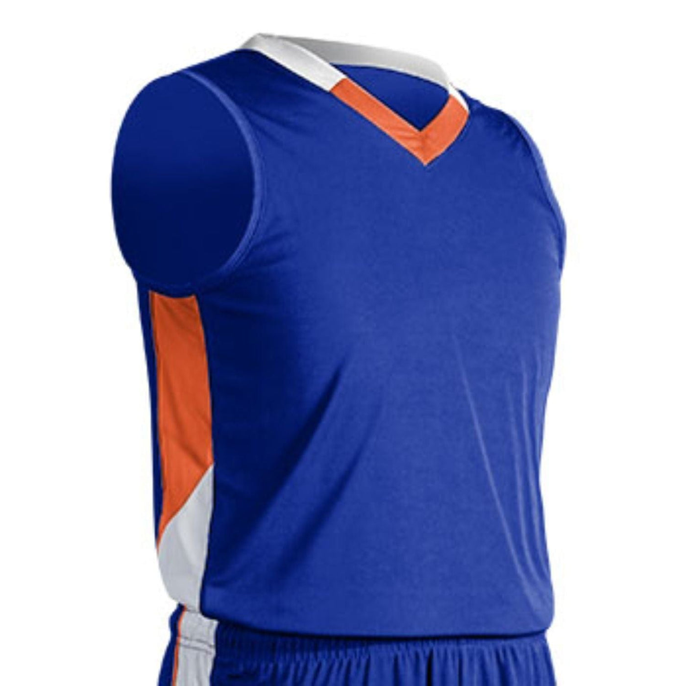 Champro Champro Youth Rebel Basketball Jersey Royal ORG White / Large Sports