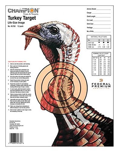Champion Champion Life Size Turkey Trgt - Paper 12-pk. Targets And Traps