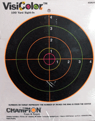 Champion Champion Visicolor Target - 8" Bullseye 10-pack Targets And Traps