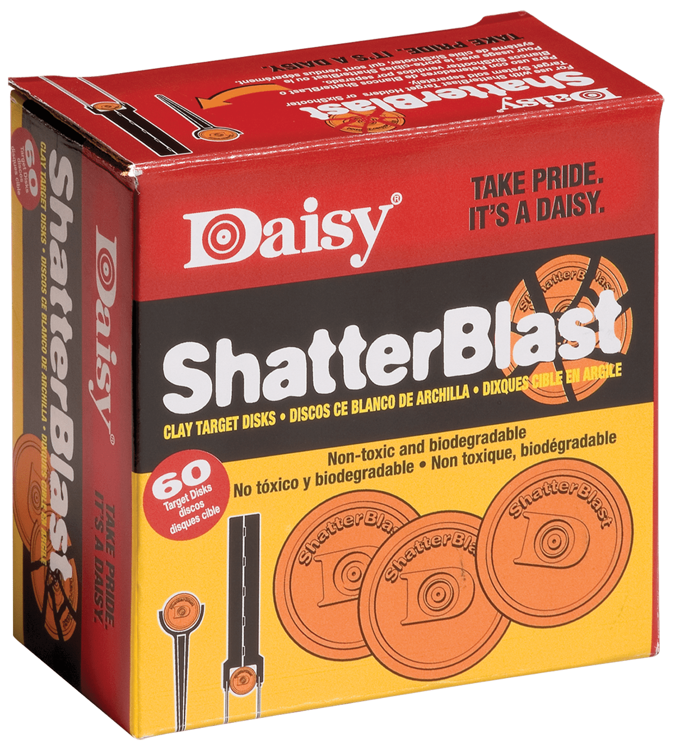 Daisy Daisy Shatterblast Targets  2" - 60pk Non-toxic Biodergradable Targets And Traps