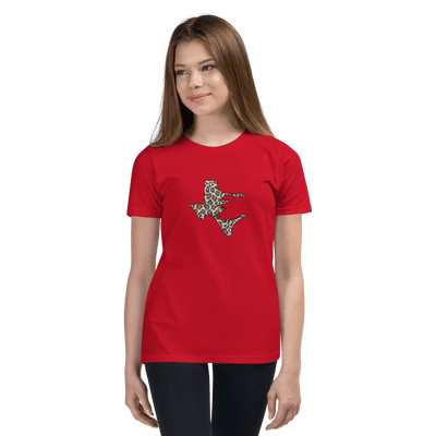 Texas Fowlers Girls Texas Fowlers Leopard Logo T-shirt Red / S