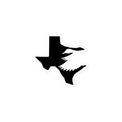 Texas Fowlers Texas Fowlers Logo Sticker - Original Black and White 3″×3″