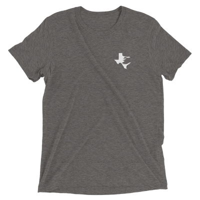 Texas Fowlers Woody Duck Stamp T-shirt for Men and Women Grey Triblend / XS