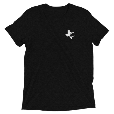 Texas Fowlers Woody Duck Stamp T-shirt for Men and Women Solid Black Triblend / XS