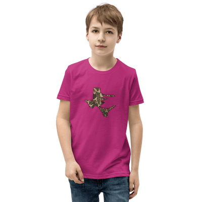 Texas Fowlers Youth Texas Fowlers Old School Camo T-Shirt Berry / S
