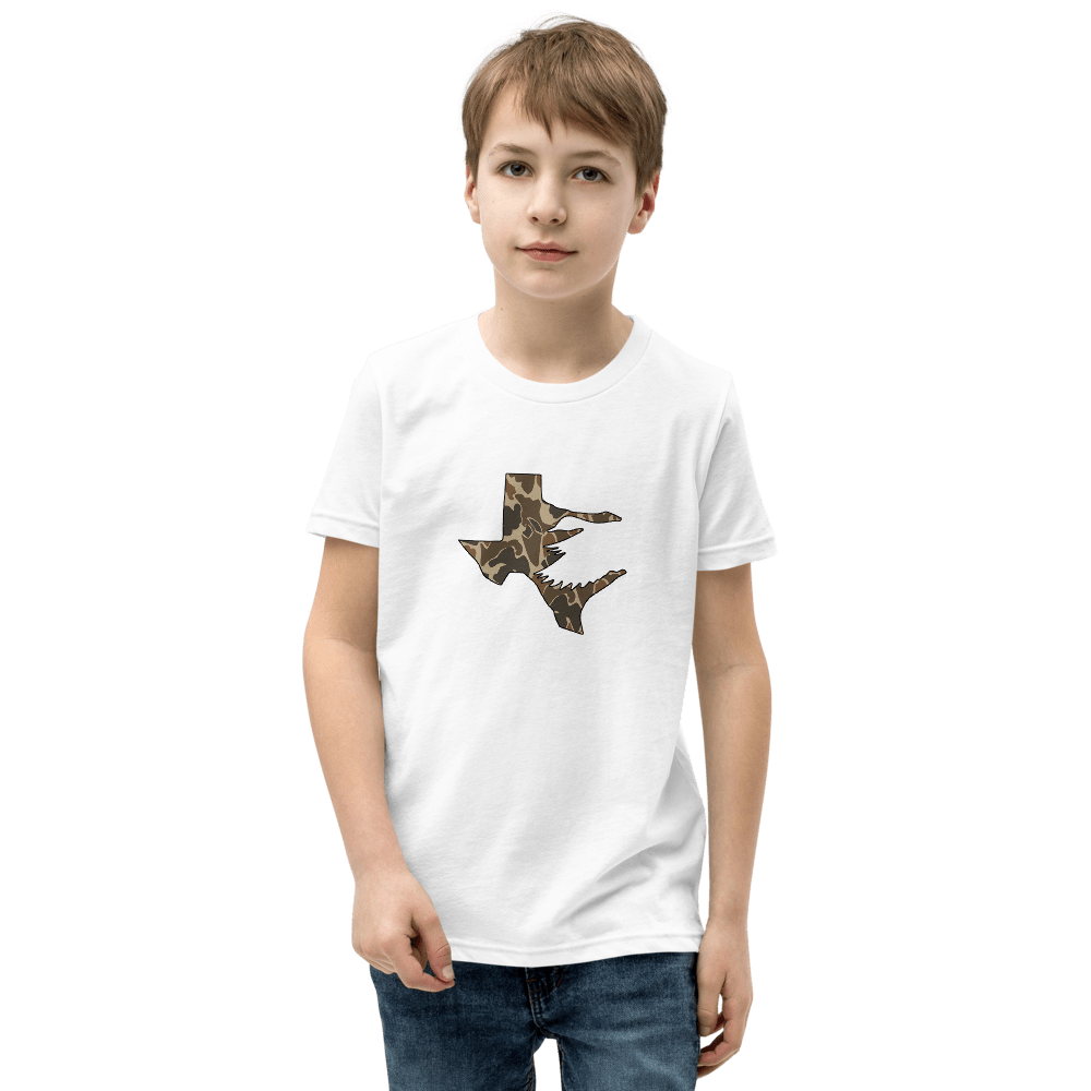 Texas Fowlers Youth Texas Fowlers Old School Camo T-Shirt White / S