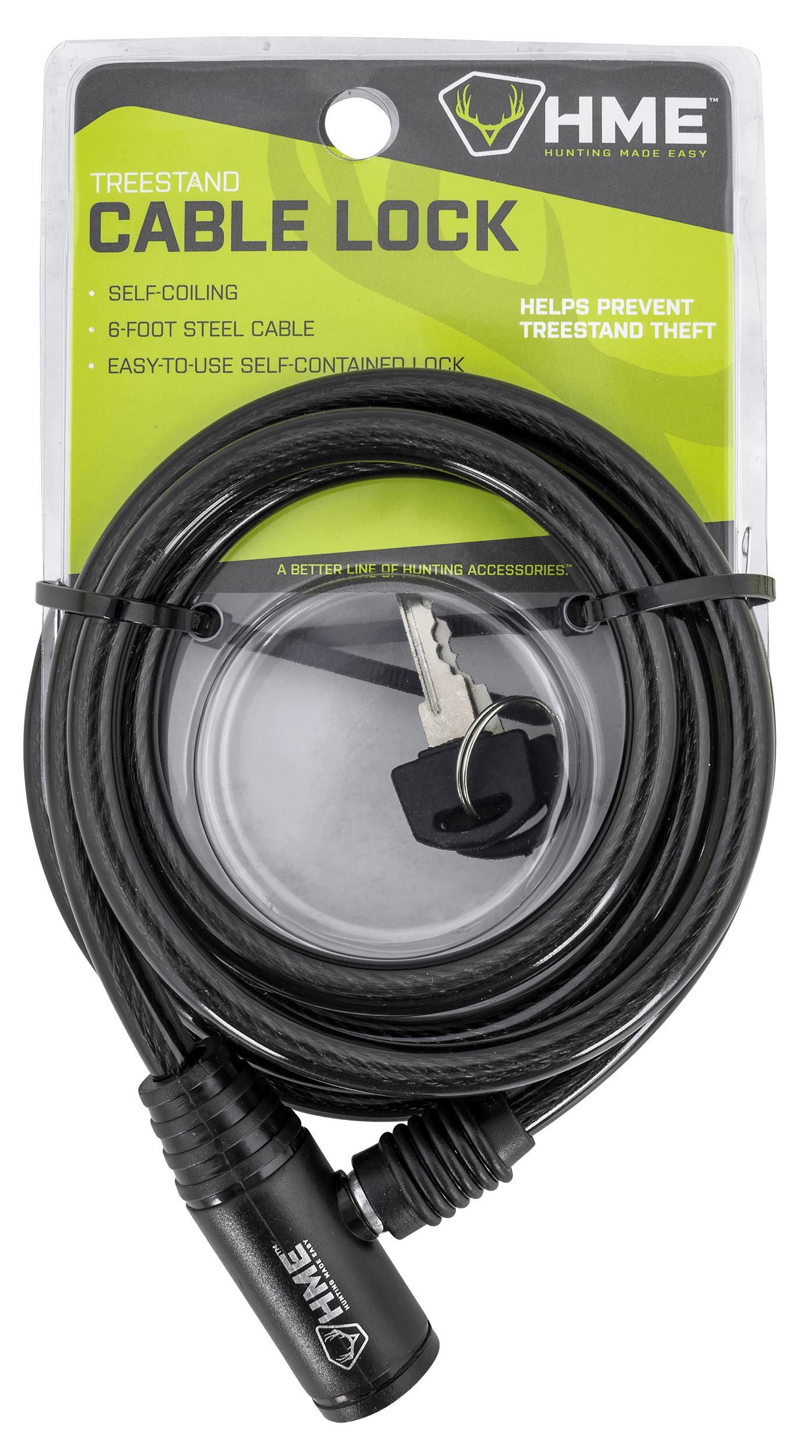HME Products Hme Tree Stand Cable Lock - 6' 1ea Treestand Accessories